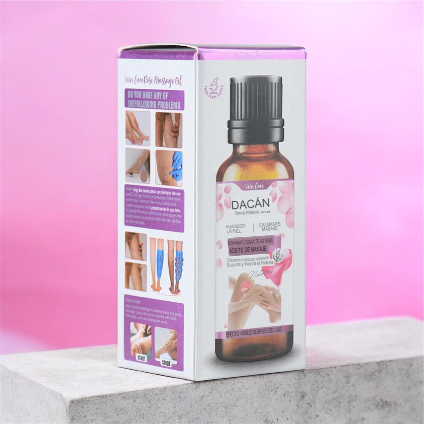 Vein Rosa – Aceite de Masaje Reafirmante y Calmante